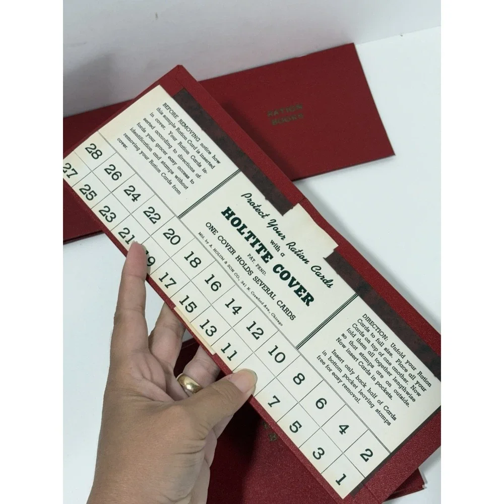 Ration Books‎ Holtite Cover  Case Lot Of 23 Brown Red Blue Green Ration Book WW